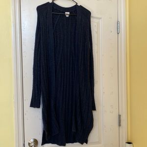 Navy blue long cardigan